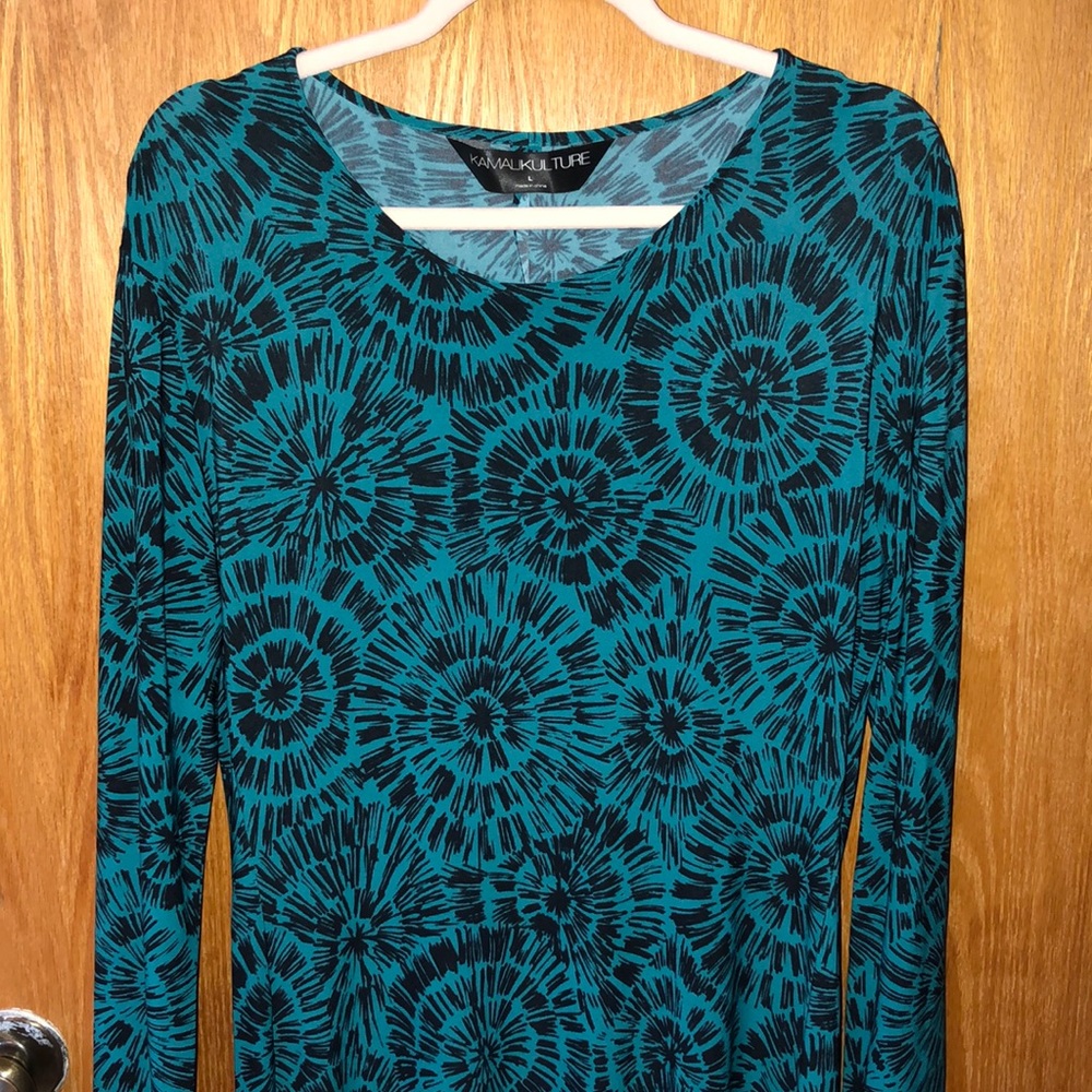 Kamal Kulture black and teal maxi dress